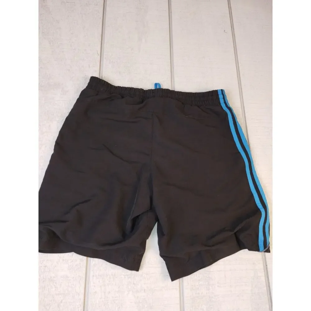 Adidas 3-Stripes Mesh Lined Athletic Shorts Mens S Black Activewear Athleisure